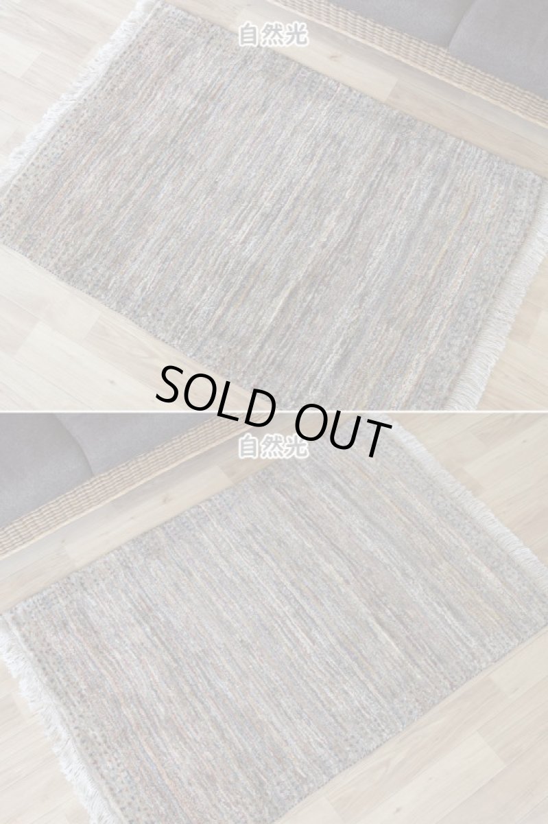 画像5: 新品 ペルシャ ギャッベ 縦1.5m 横1m 2人掛けソファ サイズ 143 × 103 cm No.A540 肉厚 天然 ウール ギャベ 手織り ハンドメイド ラグ 絨毯 カーペット レインボー マルチカラー  クレイジーパターン n-a540-143103h04a55 (5)