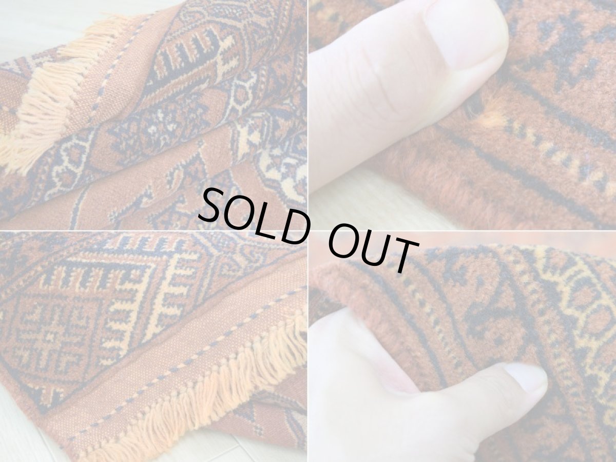 画像18: 良品 ペルシャ 部族絨毯 トルクメン 縦3m 横2m 6㎡ 6帖 リビング ダイニング 3人掛けソファ サイズ 285 x 210 cm No.P512 ウール 手織り ハンドメイド トライバル ラグ マット カーペット 茶 ブラウン オレンジ ギュル 幾何学模様 民族柄 ビンテージ ヴィンテージ b-p512-285210h073a084 (18)