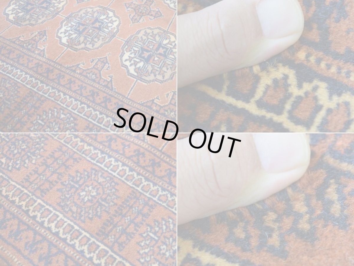 画像17: 良品 ペルシャ 部族絨毯 トルクメン 縦3m 横2m 6㎡ 6帖 リビング ダイニング 3人掛けソファ サイズ 285 x 210 cm No.P512 ウール 手織り ハンドメイド トライバル ラグ マット カーペット 茶 ブラウン オレンジ ギュル 幾何学模様 民族柄 ビンテージ ヴィンテージ b-p512-285210h073a084 (17)