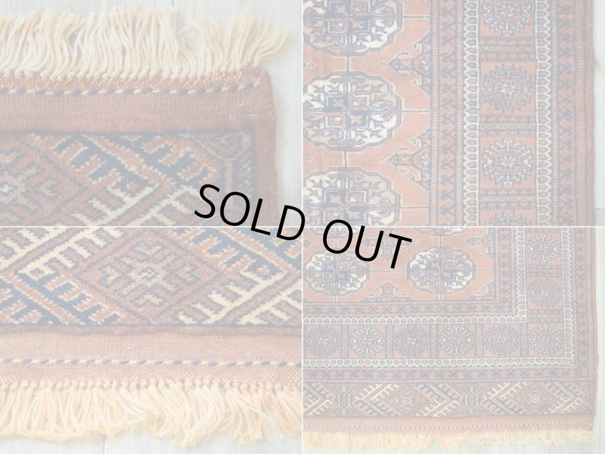 画像19: 良品 ペルシャ 部族絨毯 トルクメン 縦3m 横2m 6㎡ 6帖 リビング ダイニング 3人掛けソファ サイズ 285 x 210 cm No.P512 ウール 手織り ハンドメイド トライバル ラグ マット カーペット 茶 ブラウン オレンジ ギュル 幾何学模様 民族柄 ビンテージ ヴィンテージ b-p512-285210h073a084 (19)