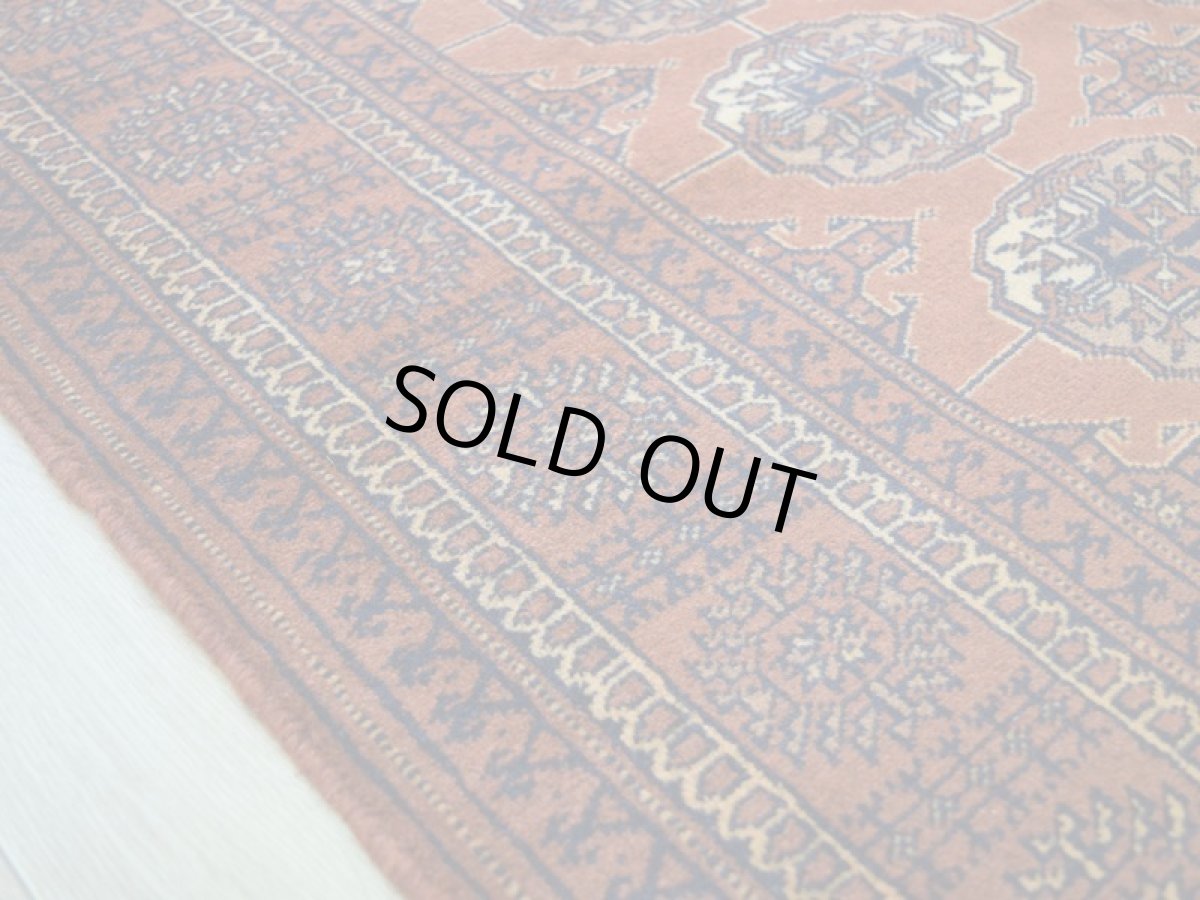 画像12: 良品 ペルシャ 部族絨毯 トルクメン 縦3m 横2m 6㎡ 6帖 リビング ダイニング 3人掛けソファ サイズ 285 x 210 cm No.P512 ウール 手織り ハンドメイド トライバル ラグ マット カーペット 茶 ブラウン オレンジ ギュル 幾何学模様 民族柄 ビンテージ ヴィンテージ b-p512-285210h073a084 (12)