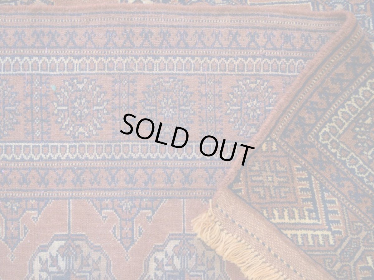 画像15: 良品 ペルシャ 部族絨毯 トルクメン 縦3m 横2m 6㎡ 6帖 リビング ダイニング 3人掛けソファ サイズ 285 x 210 cm No.P512 ウール 手織り ハンドメイド トライバル ラグ マット カーペット 茶 ブラウン オレンジ ギュル 幾何学模様 民族柄 ビンテージ ヴィンテージ b-p512-285210h073a084 (15)