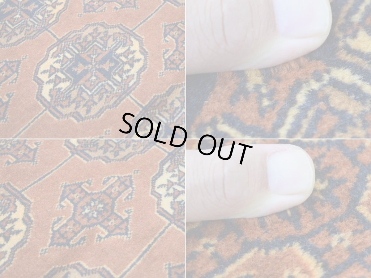 画像16: 良品 ペルシャ 部族絨毯 トルクメン 縦3m 横2m 6㎡ 6帖 リビング ダイニング 3人掛けソファ サイズ 285 x 210 cm No.P512 ウール 手織り ハンドメイド トライバル ラグ マット カーペット 茶 ブラウン オレンジ ギュル 幾何学模様 民族柄 ビンテージ ヴィンテージ b-p512-285210h073a084 (16)