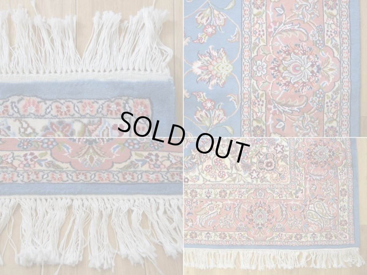 画像19: 新品 ペルシャ 絨毯 カシュマール 産  縦3m 横2m 6㎡ 〜6帖程度 リビング ダイニング 3人掛けソファ コーナーソファ 大判 サイズ 300 x 200 cm No.2265 ウール 手織り トライバル ラグ 敷物 カーペット メダリオン 水色 スカイブルー n-2265-300200s0961a0022 (19)