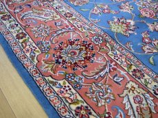 画像11: 新品 ペルシャ 絨毯 カシュマール 産  縦3m 横2m 6㎡ 〜6帖程度 リビング ダイニング 3人掛けソファ コーナーソファ 大判 サイズ 300 x 200 cm No.2265 ウール 手織り トライバル ラグ 敷物 カーペット メダリオン 水色 スカイブルー n-2265-300200s0961a0022 (11)