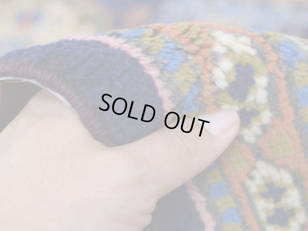 画像13: 良品 ペルシャ 部族絨毯 アルデビル 縦3m 横2m 6㎡ 6帖 リビング ダイニング 3人掛けソファ サイズ 298 x 215 cm No.1962 ウール 手織り ハンドメイド トライバル ラグ マット カーペット ネイビー 幾何学模様 民族柄 ビンテージ ヴィンテージ b-1962-298215s032a003 (13)