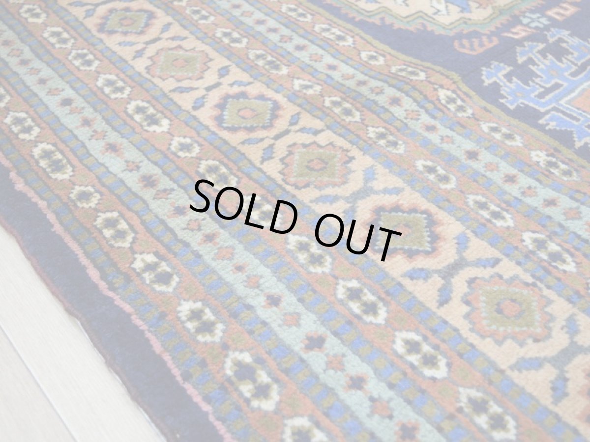 画像11: 良品 ペルシャ 部族絨毯 アルデビル 縦3m 横2m 6㎡ 6帖 リビング ダイニング 3人掛けソファ サイズ 298 x 215 cm No.1962 ウール 手織り ハンドメイド トライバル ラグ マット カーペット ネイビー 幾何学模様 民族柄 ビンテージ ヴィンテージ b-1962-298215s032a003 (11)