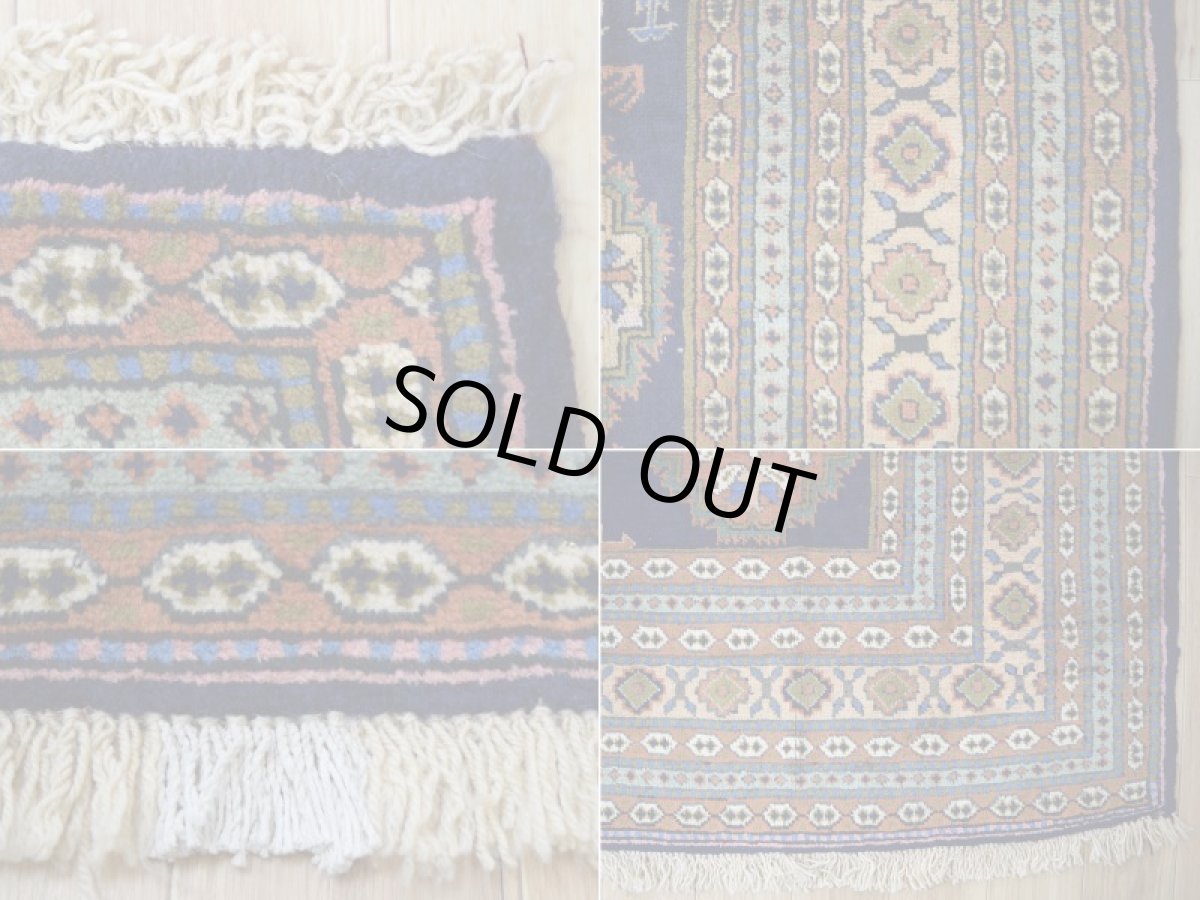 画像19: 良品 ペルシャ 部族絨毯 アルデビル 縦3m 横2m 6㎡ 6帖 リビング ダイニング 3人掛けソファ サイズ 298 x 215 cm No.1962 ウール 手織り ハンドメイド トライバル ラグ マット カーペット ネイビー 幾何学模様 民族柄 ビンテージ ヴィンテージ b-1962-298215s032a003 (19)