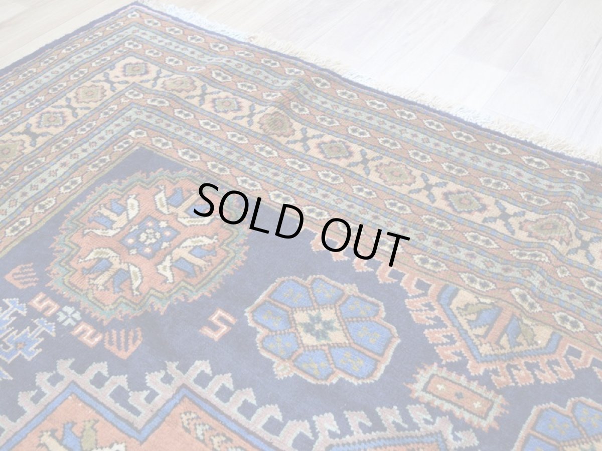 画像10: 良品 ペルシャ 部族絨毯 アルデビル 縦3m 横2m 6㎡ 6帖 リビング ダイニング 3人掛けソファ サイズ 298 x 215 cm No.1962 ウール 手織り ハンドメイド トライバル ラグ マット カーペット ネイビー 幾何学模様 民族柄 ビンテージ ヴィンテージ b-1962-298215s032a003 (10)