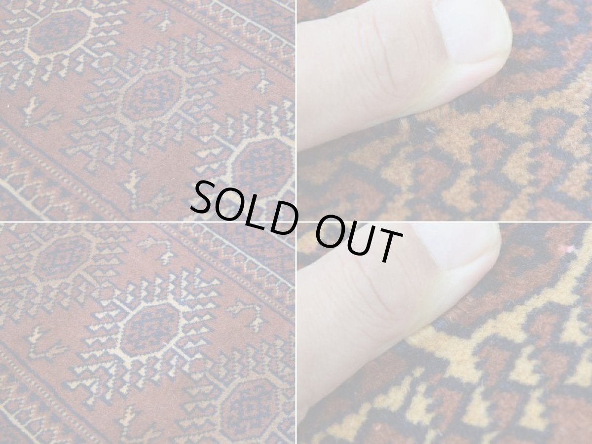 画像16: 良品 ペルシャ 部族絨毯 トルクメン 縦3m 横2m 6㎡ 6帖 リビング ダイニング 3人掛けソファ サイズ 300 x 210 cm No.P536 ウール 手織り ハンドメイド トライバル ラグ マット カーペット 茶 ブラウン ギュル 幾何学模様 民族柄 ビンテージ ヴィンテージ b-p536-300210h073a084 (16)