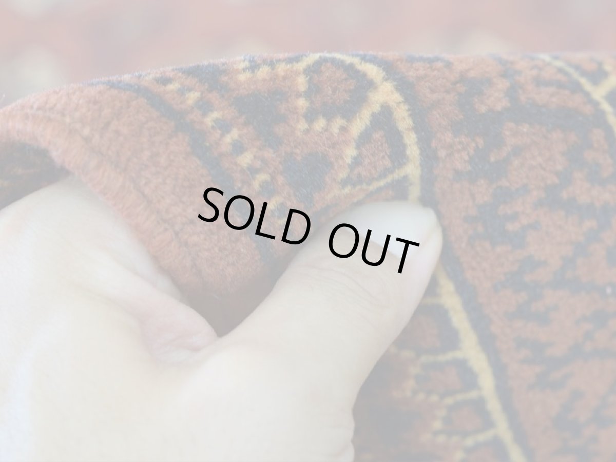 画像12: 良品 ペルシャ 部族絨毯 トルクメン 縦3m 横2m 6㎡ 6帖 リビング ダイニング 3人掛けソファ サイズ 300 x 210 cm No.P536 ウール 手織り ハンドメイド トライバル ラグ マット カーペット 茶 ブラウン ギュル 幾何学模様 民族柄 ビンテージ ヴィンテージ b-p536-300210h073a084 (12)