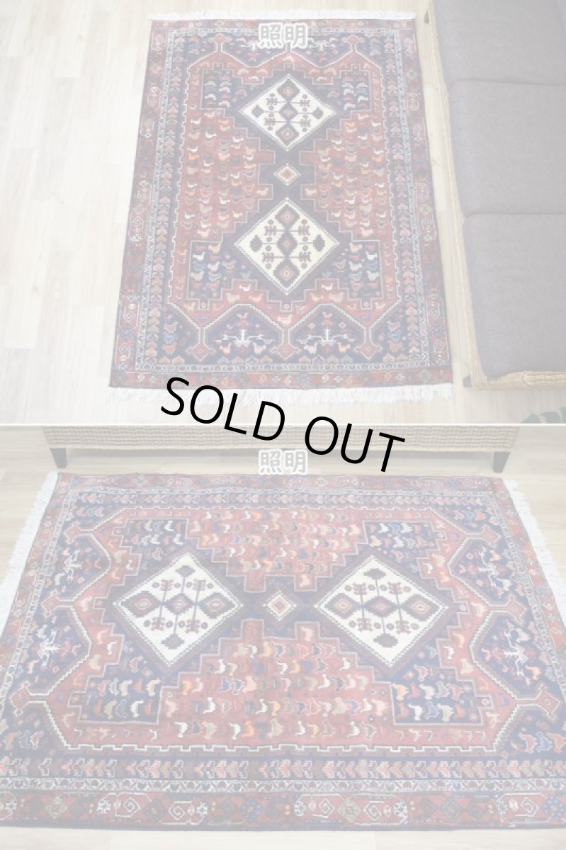 画像3: 良品 ペルシャ 部族絨毯 シールジャーン 縦1.8m 横1.3m 2.3㎡ ~2.5帖 2人掛けソファ サイズ 175 x 130 cm No.A766 ウール 手織り ハンドメイド トライバル ラグ カーペット 民族柄 b-a766-175130h072a153 (3)