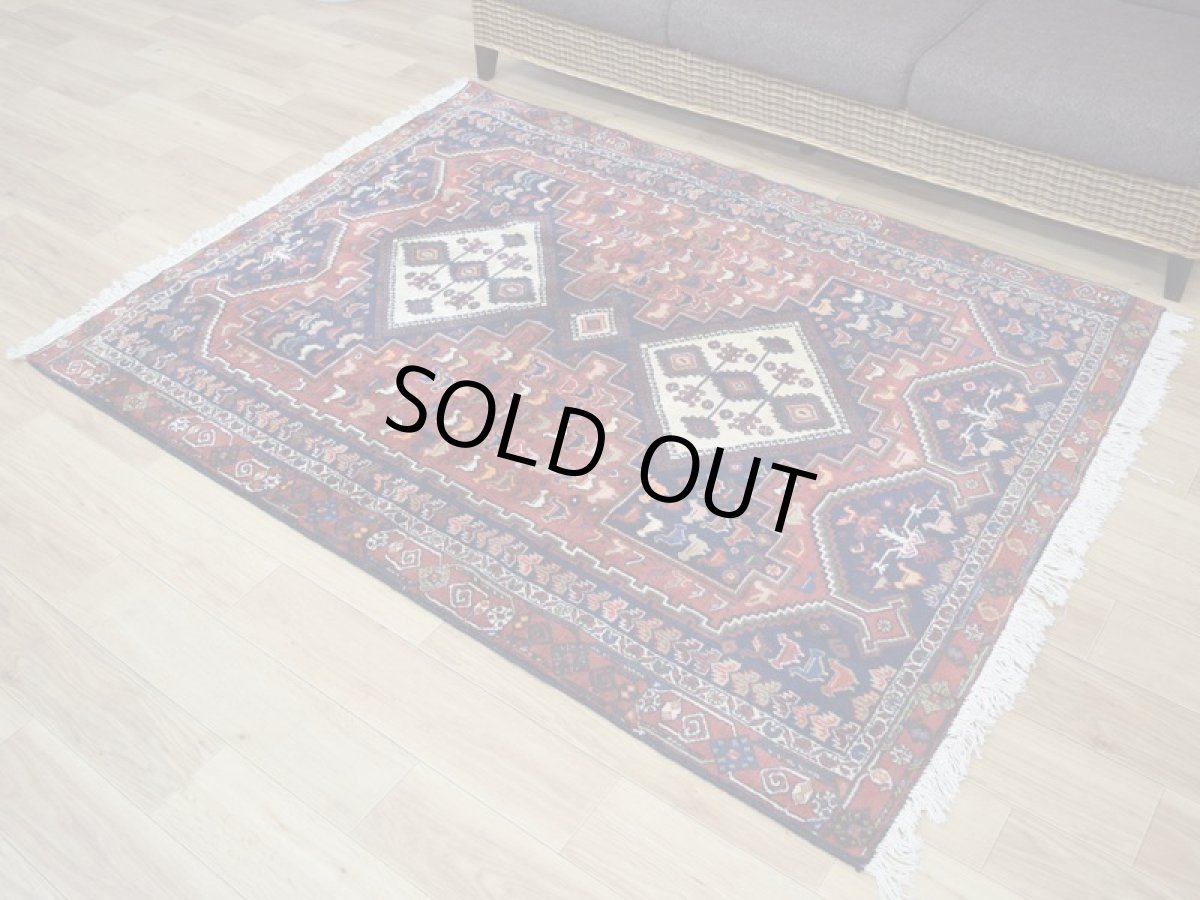 画像2: 良品 ペルシャ 部族絨毯 シールジャーン 縦1.8m 横1.3m 2.3㎡ ~2.5帖 2人掛けソファ サイズ 175 x 130 cm No.A766 ウール 手織り ハンドメイド トライバル ラグ カーペット 民族柄 b-a766-175130h072a153 (2)