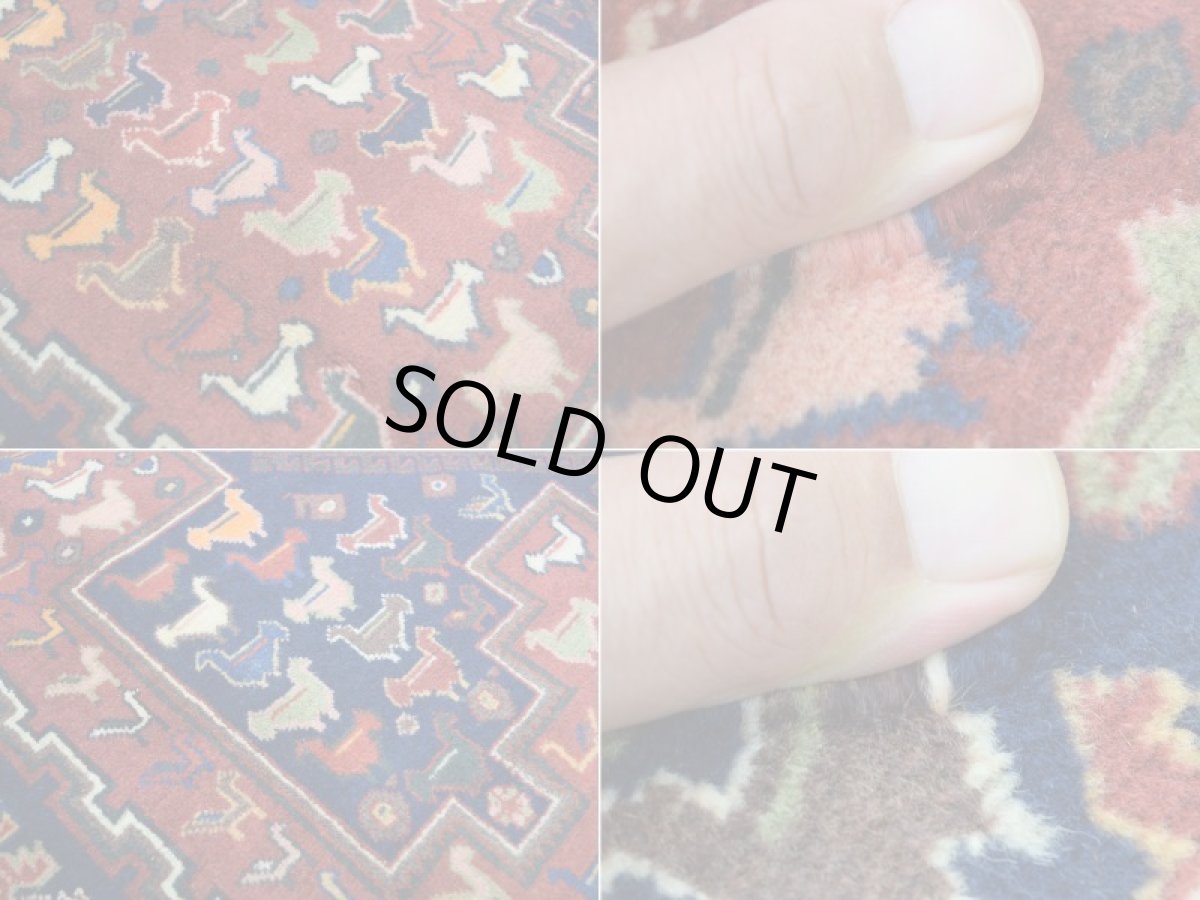 画像17: 良品 ペルシャ 部族絨毯 シールジャーン 縦1.8m 横1.3m 2.3㎡ ~2.5帖 2人掛けソファ サイズ 175 x 130 cm No.A766 ウール 手織り ハンドメイド トライバル ラグ カーペット 民族柄 b-a766-175130h072a153 (17)