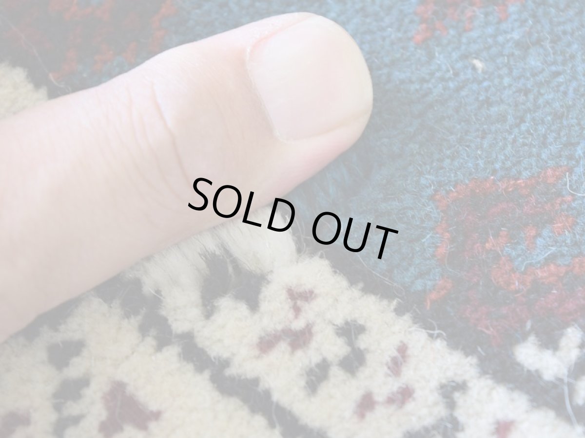 画像11: 新品 ペルシャ 部族絨毯 トルクメン 縦1.2m 横0.8m アクセント ラグ サイズ 120 x 80 cm No.F135 天然 肉厚 ウール 手織り ハンドメイド トライバル ラグ マット カーペット ターコイズ 緑 グリーン ギュル 幾何学模様 民族柄 n-f135-120080h001 (11)