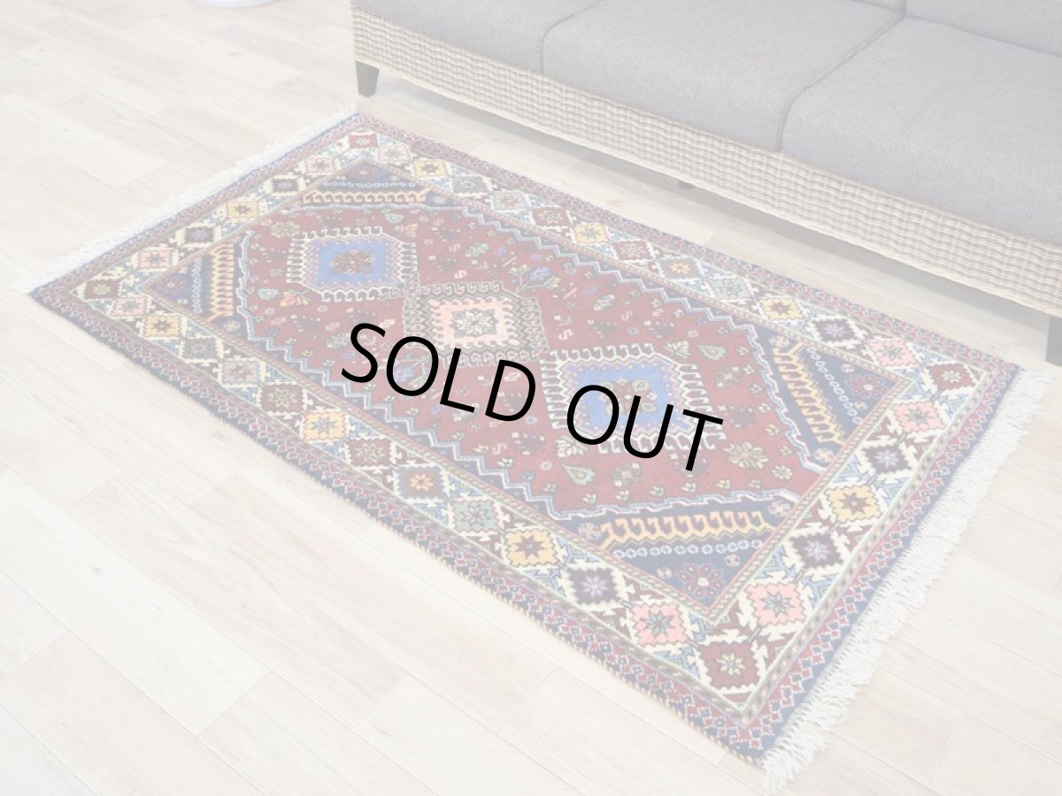 画像2: 新品 ペルシャ 部族絨毯 ヤラメ 縦1.6m 横1m 1.5㎡ ~1.5帖 1-2人掛けソファ サイズ 160 x 92 cm No.P304 ウール 手織り ハンドメイド トライバル ラグ カーペット 民族柄 n-p304-160092h081a042 (2)