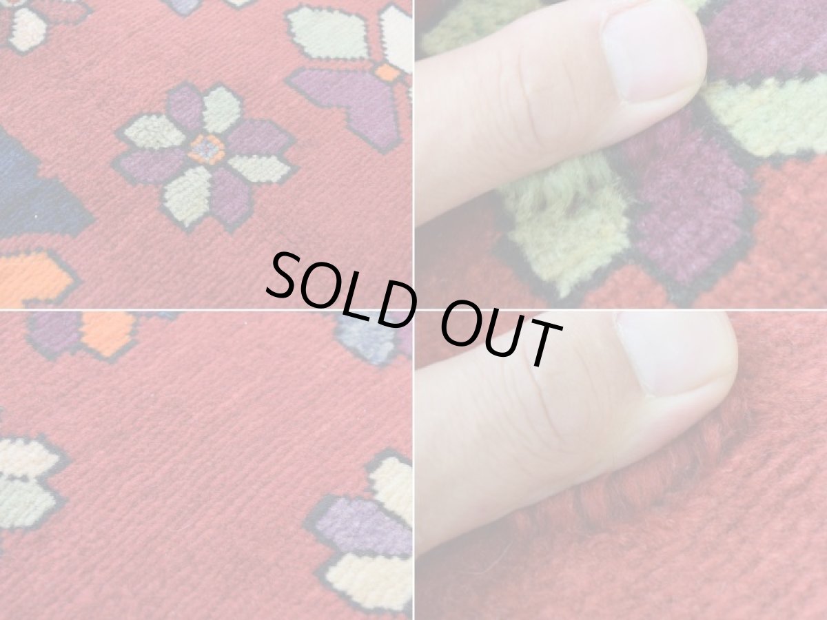 画像17: 良品 ペルシャ 部族絨毯 シールジャーン 縦2.5m 横2m 4.8㎡ 5帖程度 リビング ダイニング 3人掛けソファ サイズ 250 x 190 cm No.A772 肉厚 ウール 手織り ハンドメイド トライバル ラグ カーペット 赤 花柄 幾何学模様 民族柄 b-a772-250190h055a517 (17)