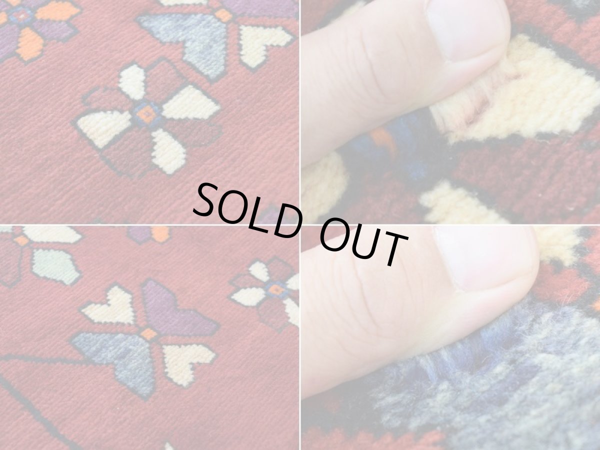 画像16: 良品 ペルシャ 部族絨毯 シールジャーン 縦2.5m 横2m 4.8㎡ 5帖程度 リビング ダイニング 3人掛けソファ サイズ 250 x 190 cm No.A772 肉厚 ウール 手織り ハンドメイド トライバル ラグ カーペット 赤 花柄 幾何学模様 民族柄 b-a772-250190h055a517 (16)