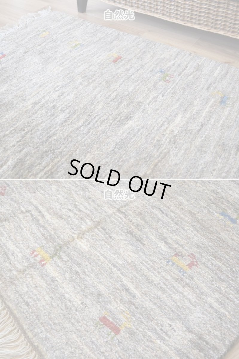 画像6: 新品 ペルシャ ギャッベ 縦2m 横2m 4㎡ 〜4帖程度 リビング ダイニング 2-3人掛けソファ 正方形 スクエア サイズ 196 × 206 cm No.A584 肉厚 天然 ウール ギャベ 手織り ハンドメイド ラグ 絨毯 カーペット 生成り クリーム ベージュ 茶 ライトグレー 原毛系 n-a584-196206h044a275 (6)