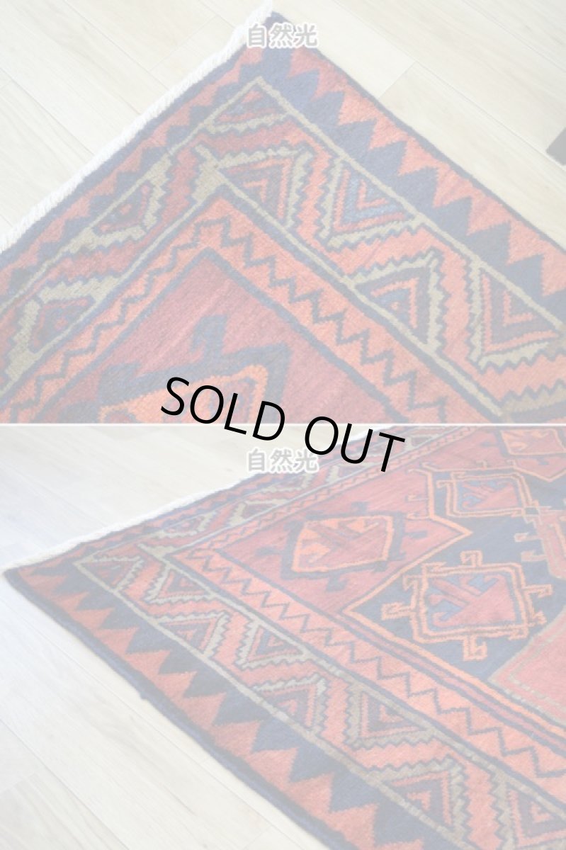 画像7: 良品 ペルシャ 部族絨毯  ロリ 縦2.7m 横1.9m 5㎡ 〜5帖 リビング ダイニング 2〜3人掛けソファ サイズ 265 x 185 cm No.A644 ウール 手織り ハンドメイド トライバル ラグ 部族絨毯 マット カーペット 幾何学模様 民族柄  赤 b-a644-265185h563a574 (7)