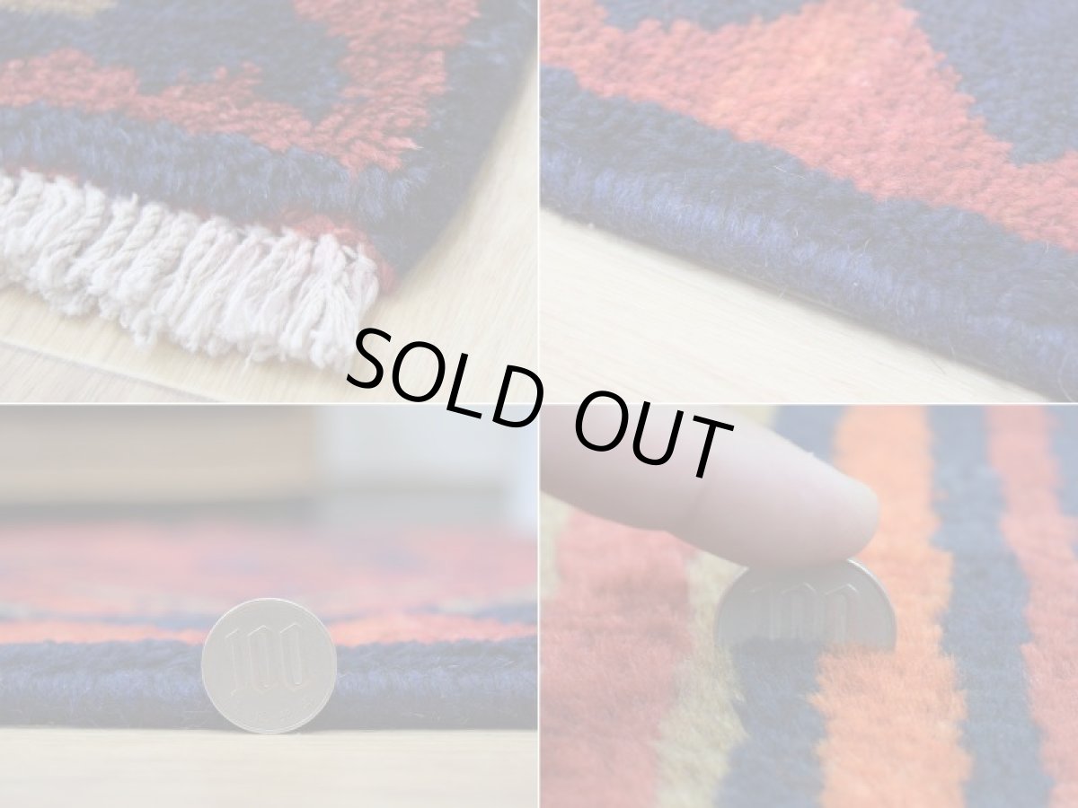 画像20: 良品 ペルシャ 部族絨毯  ロリ 縦2.7m 横1.9m 5㎡ 〜5帖 リビング ダイニング 2〜3人掛けソファ サイズ 265 x 185 cm No.A644 ウール 手織り ハンドメイド トライバル ラグ 部族絨毯 マット カーペット 幾何学模様 民族柄  赤 b-a644-265185h563a574 (20)