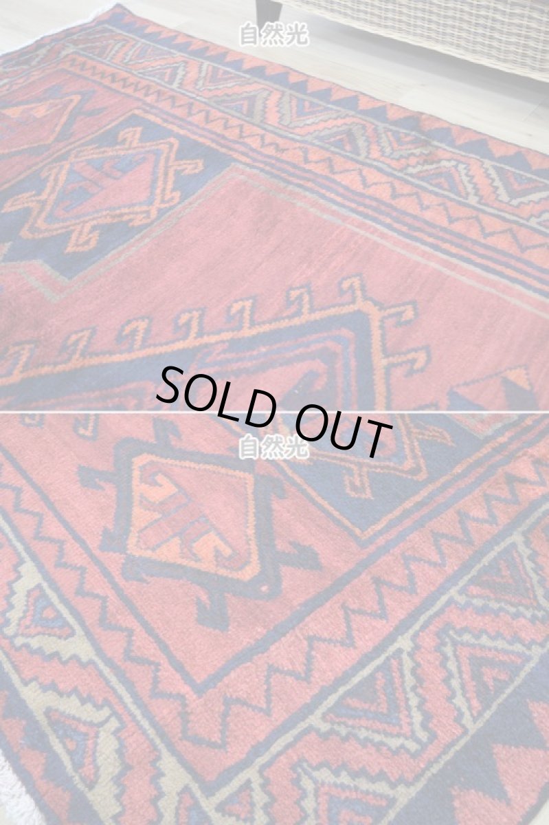 画像6: 良品 ペルシャ 部族絨毯  ロリ 縦2.7m 横1.9m 5㎡ 〜5帖 リビング ダイニング 2〜3人掛けソファ サイズ 265 x 185 cm No.A644 ウール 手織り ハンドメイド トライバル ラグ 部族絨毯 マット カーペット 幾何学模様 民族柄  赤 b-a644-265185h563a574 (6)