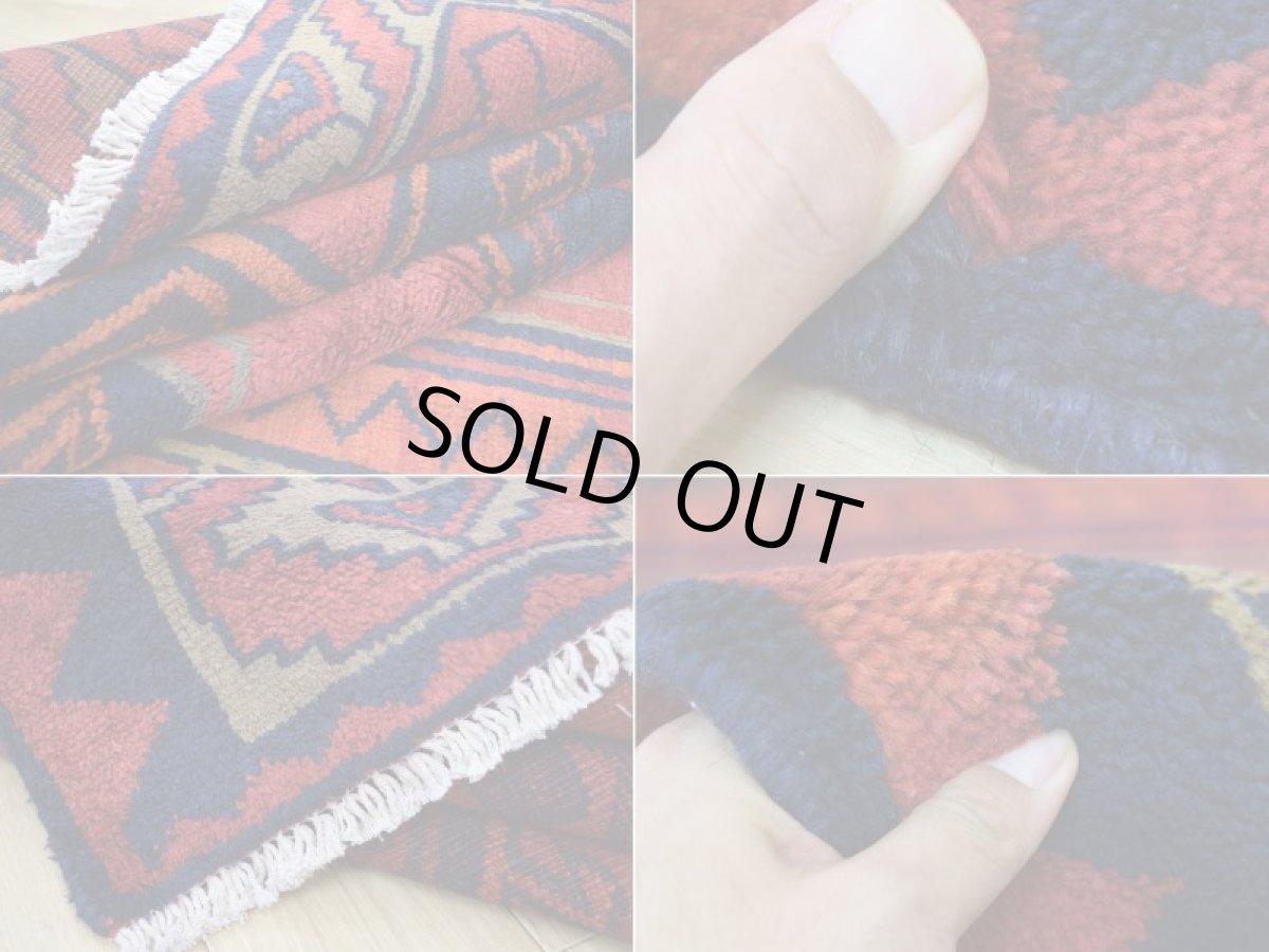 画像18: 良品 ペルシャ 部族絨毯  ロリ 縦2.7m 横1.9m 5㎡ 〜5帖 リビング ダイニング 2〜3人掛けソファ サイズ 265 x 185 cm No.A644 ウール 手織り ハンドメイド トライバル ラグ 部族絨毯 マット カーペット 幾何学模様 民族柄  赤 b-a644-265185h563a574 (18)