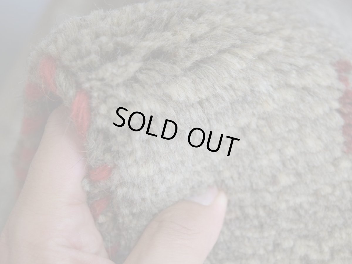 画像12: 新品 ペルシャ ギャッベ 縦1.2m アクセント ラグ サイズ 115 x 80 cm No.443 肉厚 天然 草木染 ウール 手織り ハンドメイド ギャベ マット カーペット  生命の樹 動物 民族柄 グレー エンジ n-443-11580s57 (12)