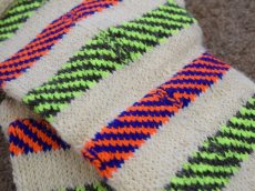 画像3: 新品 イラン製 ウール ミドル 25-26 cm 手編み靴下 ニットルームソックス Long Knit Room Socks n-wm2526-1h4a5 (3)