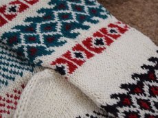 画像3: 新品 イラン製 アクリル混ウール ロング 25-26 cm 手編み靴下 ニットルームソックス Long Knit Room Socks n-al2526-4h5a7 (3)