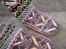 画像7: 新品 イラン製 ウール ミドル 22-23 cm 手編み靴下 ニットルームソックス Long Knit Room Socks n-wm2223-304h4a5 (7)