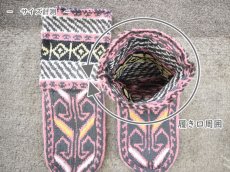 画像8: 新品 イラン製 ウール ミドル 22-23 cm 手編み靴下 ニットルームソックス Long Knit Room Socks n-wm2223-304h4a5 (8)