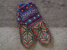画像1: 新品 イラン製 アクリル混ウール ミドル 24-25 cm 手編み靴下 ニットルームソックス Long Knit Room Socks n-am2425-22h4a5 (1)