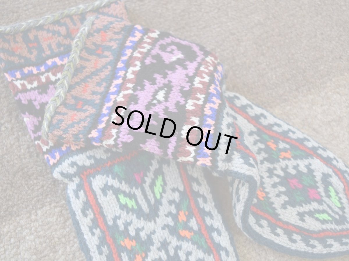 画像3: 新品 イラン製 アクリル混ウール ミドル 22-23 cm 手編み靴下 ニットルームソックス Long Knit Room Socks n-am2223-84h4a5 (3)