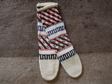画像1: 新品 イラン製 アクリル混ウール ロング 22-23 cm 手編み靴下 ニットルームソックス Long Knit Room Socks n-al2223-40h5a7 (1)