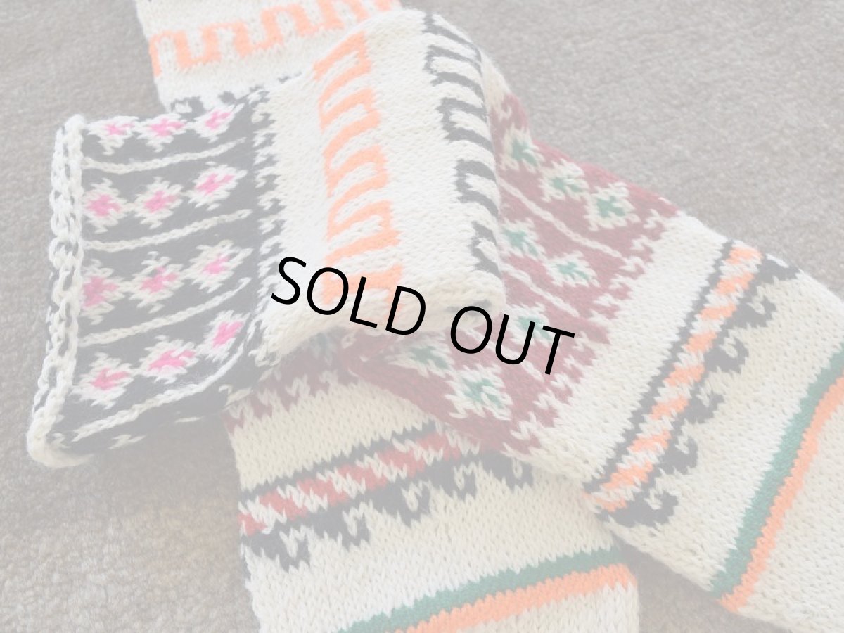 画像3: 新品 イラン製 アクリル混ウール ロング 22-23 cm 手編み靴下 ニットルームソックス Long Knit Room Socksn-al2223-29h5a7 (3)