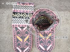 画像7: 新品 イラン製 アクリル混ウール ロング 22-23 cm 手編み靴下 ニットルームソックス Long Knit Room Socks n-al2223-30h5a7 (7)