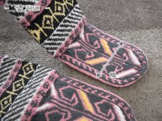 画像5: 新品 イラン製 アクリル混ウール ロング 20-21 cm 手編み靴下 ニットルームソックス Long Knit Room Socks n-al2021-41h5a7 (5)