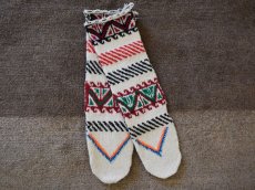 画像1: 新品 イラン製 アクリル混ウール ロング 22-23 cm 手編み靴下 ニットルームソックス Long Knit Room Socks n-al2223-36h5a7 (1)