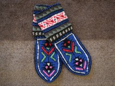 画像1: 新品 イラン製 アクリル混ウール ミドル 21-22 cm 手編み靴下 ニットルームソックス Long Knit Room Socks n-am2122-99h4a5 (1)