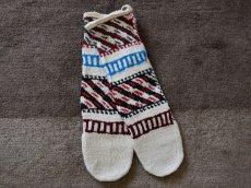 画像1: 新品 イラン製 アクリル混ウール ロング 22-23 cm 手編み靴下 ニットルームソックス Long Knit Room Socks n-al2223-38h5a7 (1)