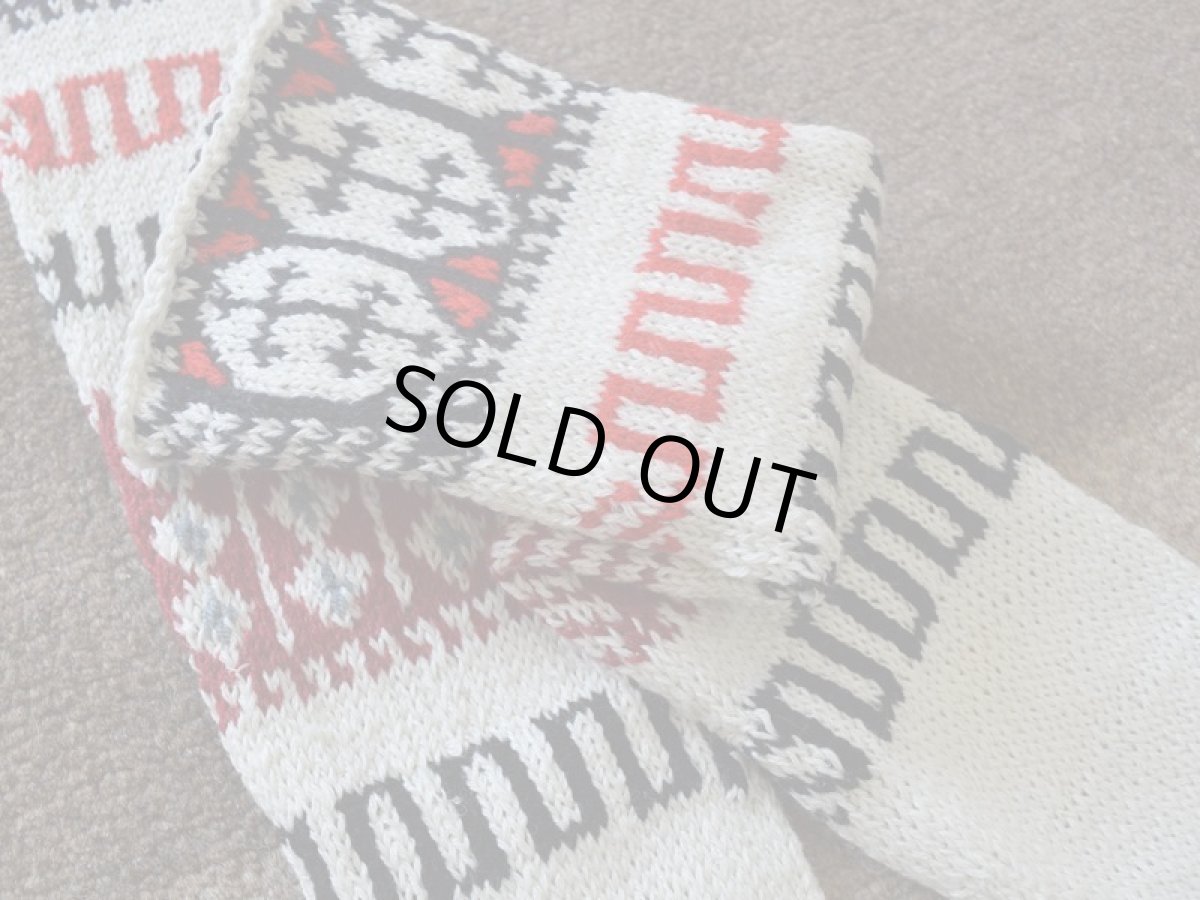 画像3: 新品 イラン製 アクリル混ウール ロング 21-22 cm 手編み靴下 ニットルームソックス Long Knit Room Socks n-al2122-43h5a7 (3)