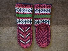 画像2: 新品 イラン製 アクリル混ウール ミドル 22-23 cm 手編み靴下 ニットルームソックス Long Knit Room Socks n-am2223-87h4a5 (2)