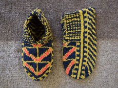 画像1: 新品 イラン製 アクリル混ウール ショート くるぶし丈 24-25 cm 手編み靴下 ニットルームソックス Long Knit Room Socks n-as2425-70h2a3 (1)