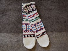 画像1: 新品 イラン製 アクリル混ウール ロング 22-23 cm 手編み靴下 ニットルームソックス Long Knit Room Socks n-al2223-37h5a7 (1)