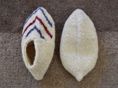 画像2: 新品 イラン製 ウール ショート くるぶし丈 25-26 cm 手編み靴下 ニットルームソックス Long Knit Room Socks n-ws2526-92h2a3 (2)