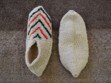 画像2: 新品 イラン製 ウール ショート くるぶし丈 25-26 cm 手編み靴下 ニットルームソックス Long Knit Room Socks n-ws2526-93h2a3 (2)