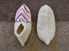 画像2: 新品 イラン製 ウール ショート くるぶし丈 25-26 cm 手編み靴下 ニットルームソックス Long Knit Room Socks n-ws2526-91h2a3 (2)