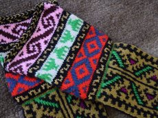 画像3: 新品 イラン製 アクリル混ウール ミドル 20-21 cm 手編み靴下 ニットルームソックス Long Knit Room Socks n-am2021-103h4a5 (3)