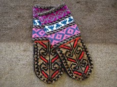 画像1: 新品 イラン製 アクリル混ウール ミドル 20-21 cm 手編み靴下 ニットルームソックス Long Knit Room Socks  n-am2021-108h4a5 (1)